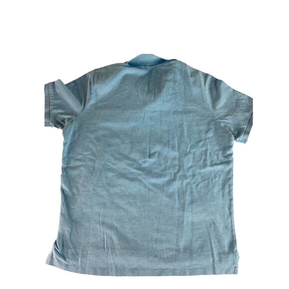 Polo Ralph Lauren Mens L Classic Polo Shirt Short Sleeve Aqua Yellow Logo - Picture 4 of 7